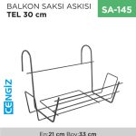 BALKON SAKSI ASKISI TEL 30 CM
