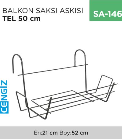 BALKON SAKSI ASKISI TEL 50 CM