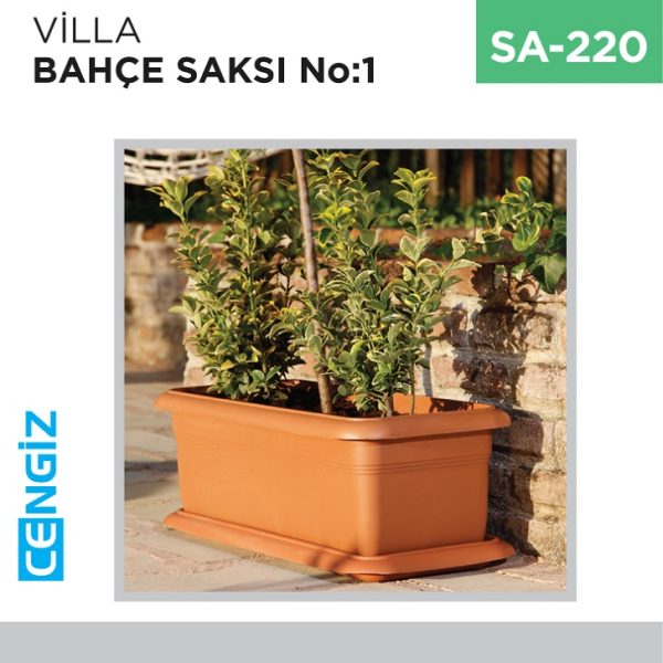 VİLLA BAHÇE SAKSI NO:1 TABAKSIZ (39 LT)