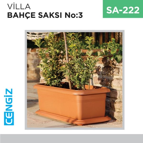 VİLLA BAHÇE SAKSI NO:3 TABAKSIZ (95 LT)
