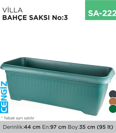 VİLLA BAHÇE SAKSI NO:3 TABAKSIZ (95 LT)