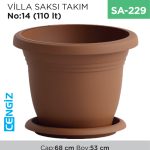 VİLLA SAKSI NO:14 TABAKSIZ (110 LT) (V514)