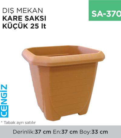 DIŞ MEKAN KARE SAKSI KÜÇÜK 25 LT (317)