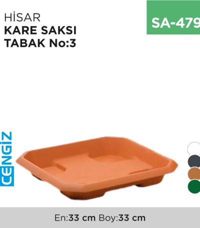 HİSAR KARE SAKSI TABAK NO:3 (HKT3)
