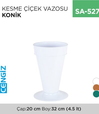 +KESME ÇİÇEK VAZOSU KONİK NO:1 (4.5 LT) (V003)