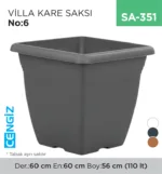 VİLLA KARE SAKSI NO:6 TABAKSIZ (110 LT) (VKS6)