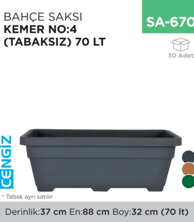 BAHÇE SAKSI KEMER NO:4 (TABAKSIZ) (70 LT) (KBS4)
