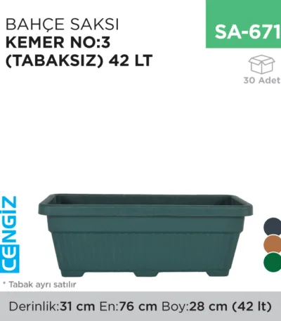 BAHÇE SAKSI KEMER NO:3 (TABAKSIZ) (42 LT) (KBS3)