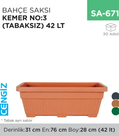 BAHÇE SAKSI KEMER NO:3 (TABAKSIZ) (42 LT) (KBS3)