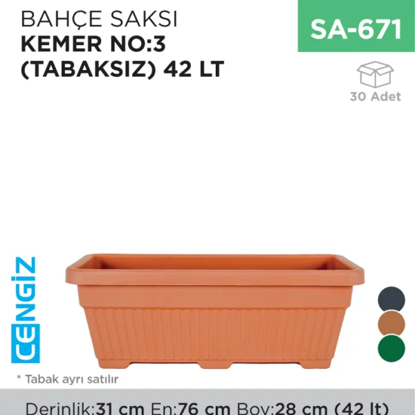 BAHÇE SAKSI KEMER NO:3 (TABAKSIZ) (42 LT) (KBS3)