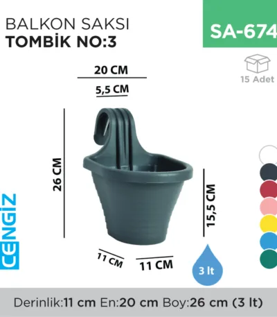 BALKON SAKSI TOMBİK NO:3 (3 LT)(TOM3)
