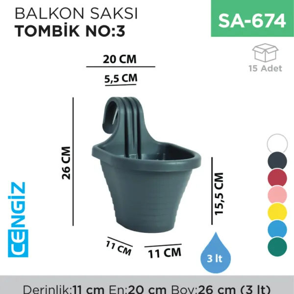 BALKON SAKSI TOMBİK NO:3 (3 LT)(TOM3)
