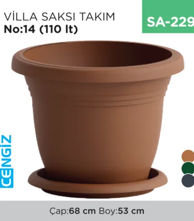 VİLLA SAKSI NO:14 TABAKSIZ (110 LT) (V514)