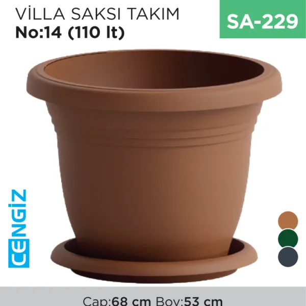 VİLLA SAKSI NO:14 TABAKSIZ (110 LT) (V514)