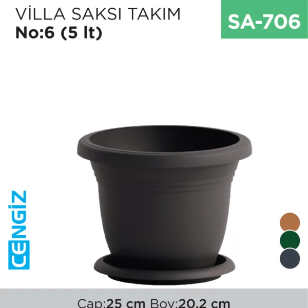 VİLLA SAKSI TAKIM NO:6  (5 LT) (V506)